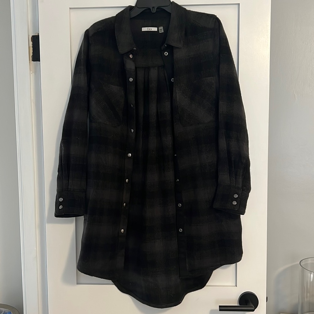 Plaid Shacket.  Size M